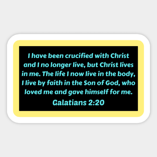 Bible Verse Galatians 2:20 Sticker by Prayingwarrior